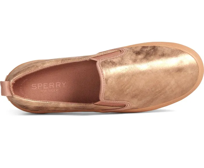 Women Crest Twin Gore Metallic Leather Sneaker Rose Sperry Sneakers Women Crest Twin Gore Metallic Leather Sneaker Rose Sperry Sneakers