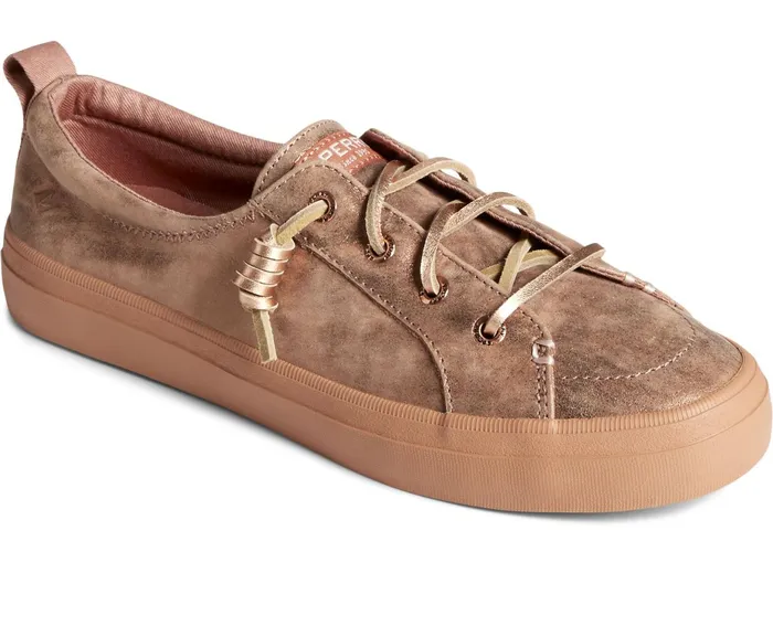 Women Crest Vibe Shimmer Leather Sneaker Rose Sperry Sneakers Women Crest Vibe Shimmer Leather Sneaker Rose Sperry Sneakers