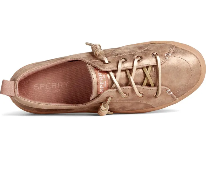 Women Crest Vibe Shimmer Leather Sneaker Rose Sperry Sneakers Women Crest Vibe Shimmer Leather Sneaker Rose Sperry Sneakers
