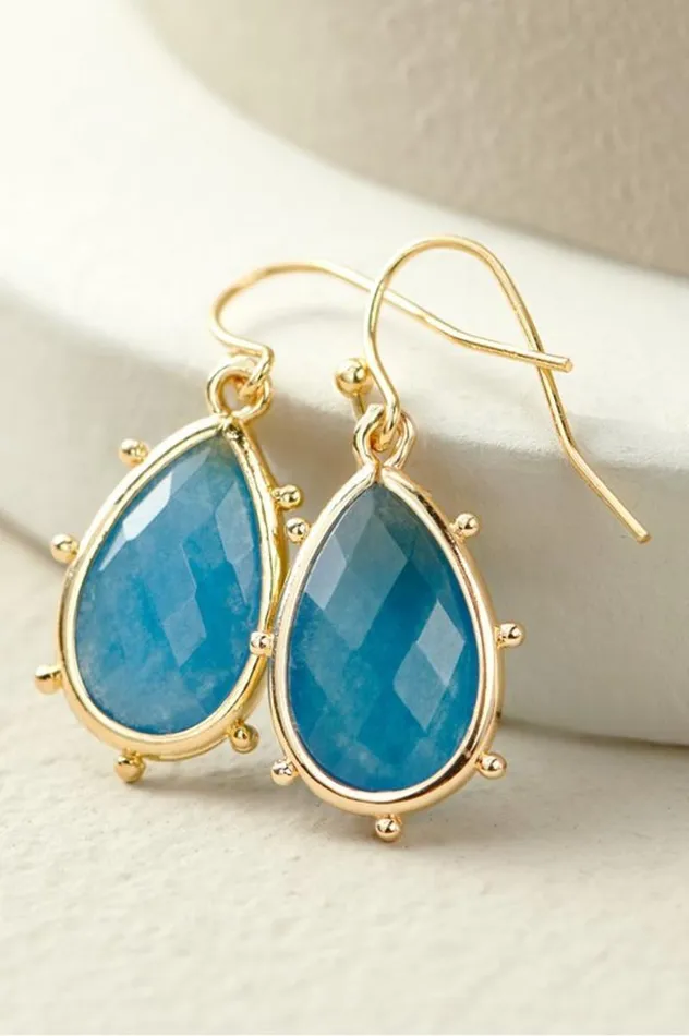 Women Darya Drop Earrings Tigerx27s Eye Soft Surroundings Jewelry