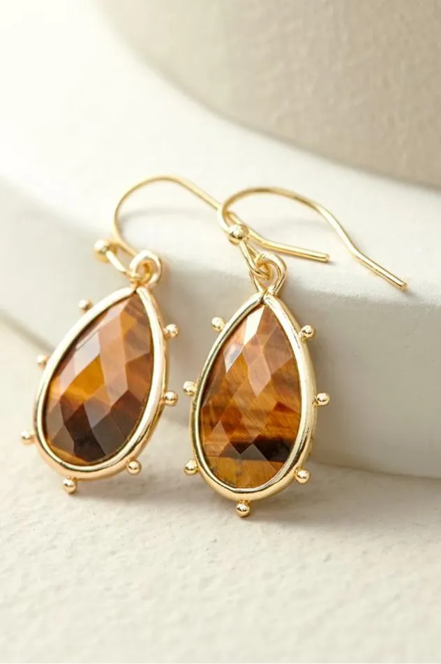 Women Darya Drop Earrings Tigerx27s Eye Soft Surroundings Jewelry Women Darya Drop Earrings Tigerx27s Eye Soft Surroundings Jewelry