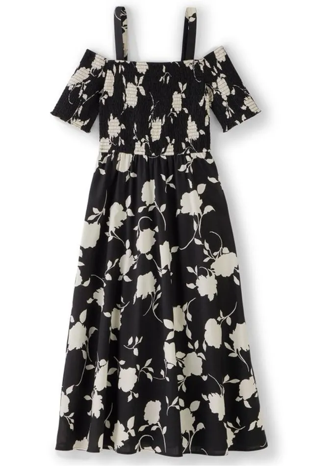 Women Divani Dress Black White Floral Soft Surroundings Dresses Women Divani Dress Black White Floral Soft Surroundings Dresses