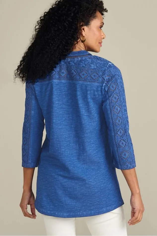 Women Draco Tunic Coastal Blue Soft Surroundings Tops Women Draco Tunic Coastal Blue Soft Surroundings Tops