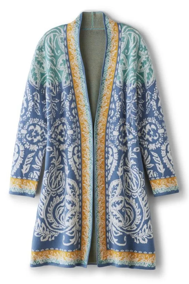 Women Ezer Jacquard Duster Weekend Scarf Soft Surroundings Tops Women Ezer Jacquard Duster Weekend Scarf Soft Surroundings Tops