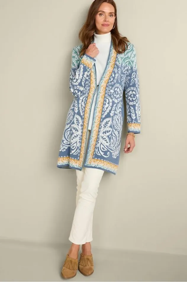 Women Ezer Jacquard Duster Weekend Scarf Soft Surroundings Tops Women Ezer Jacquard Duster Weekend Scarf Soft Surroundings Tops