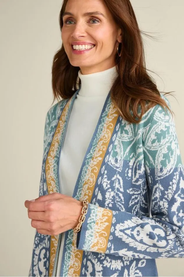 Women Ezer Jacquard Duster Weekend Scarf Soft Surroundings Tops Women Ezer Jacquard Duster Weekend Scarf Soft Surroundings Tops