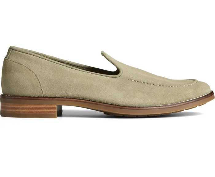 Women Fairpoint Leather Loafer Olive Sperry Flats and Loafers