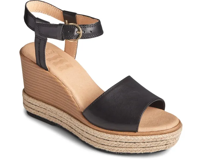 Women Fairwater PLUSHWAVE Wedge Sandal Black Sperry Sandals Women Fairwater PLUSHWAVE Wedge Sandal Black Sperry Sandals