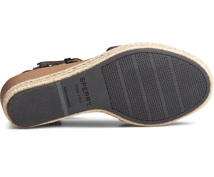 Women Fairwater PLUSHWAVE Wedge Sandal Black Sperry Sandals Women Fairwater PLUSHWAVE Wedge Sandal Black Sperry Sandals