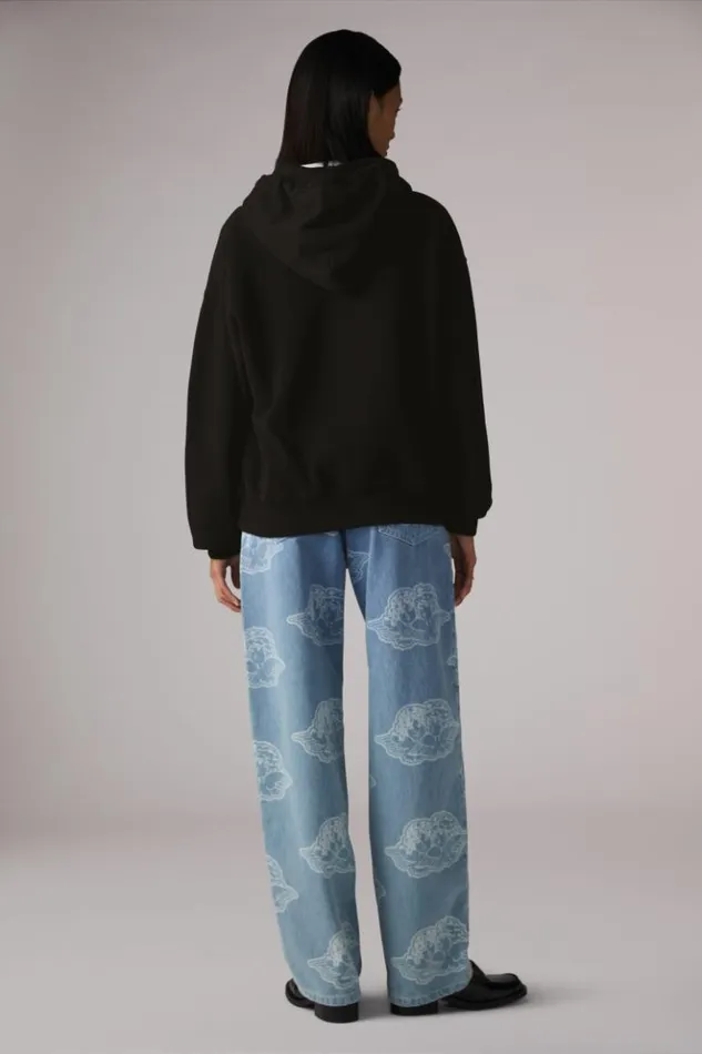Women Fiorucci Angels Hoodie Black Black Women Fiorucci Angels Hoodie Black Black