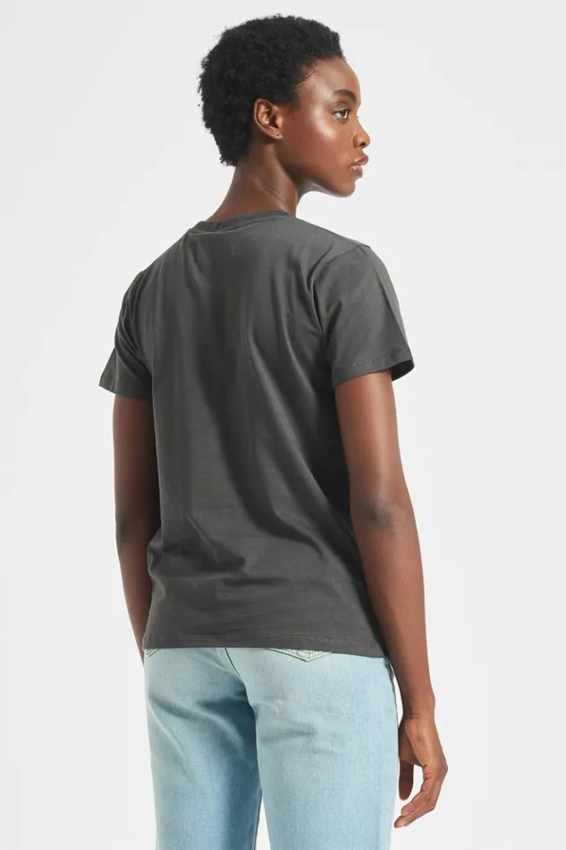 Women Fiorucci Angels TShirt Dark Grey Charcoal Grey Women Fiorucci Angels TShirt Dark Grey Charcoal Grey