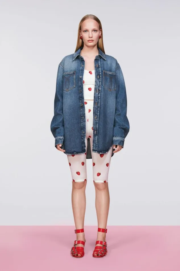 Women Fiorucci Denim Shirt Mid Blue Mid Blue