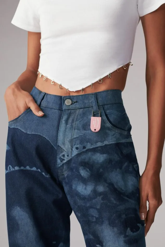 Women Fiorucci Enlarged Angels Jeans Blue Blue Women Fiorucci Enlarged Angels Jeans Blue Blue