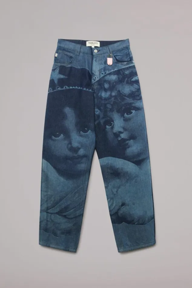 Women Fiorucci Enlarged Angels Jeans Blue Blue Women Fiorucci Enlarged Angels Jeans Blue Blue