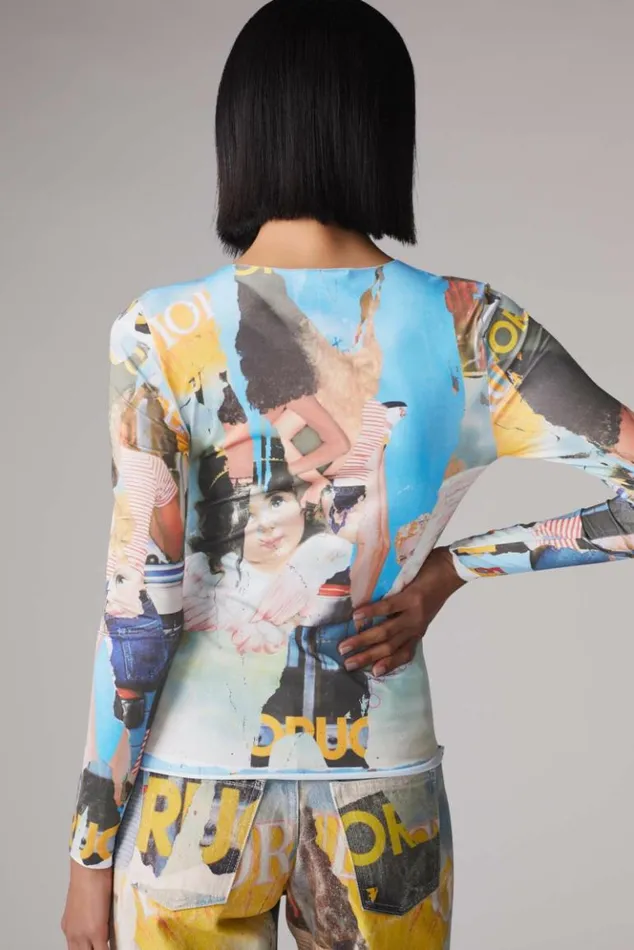 Women Fiorucci Graphic Poster Wall Long Sleeve Top Multi Multi Women Fiorucci Graphic Poster Wall Long Sleeve Top Multi Multi