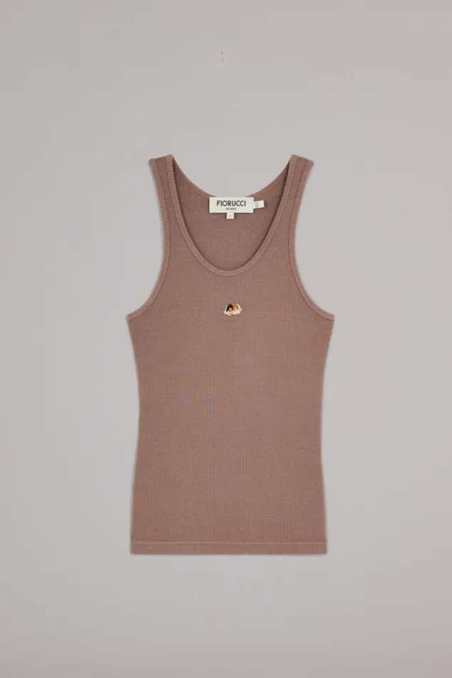 Women Fiorucci Icon Angels Plaque Vest Brown Brown Women Fiorucci Icon Angels Plaque Vest Brown Brown