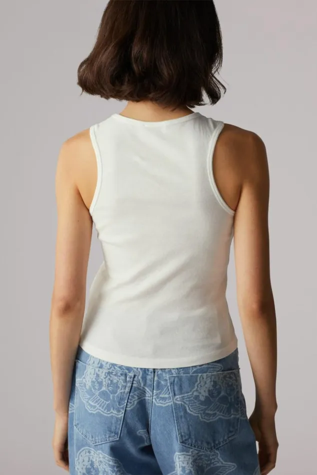 Women Fiorucci Icon Angels Vintage Wash Vest White White Women Fiorucci Icon Angels Vintage Wash Vest White White