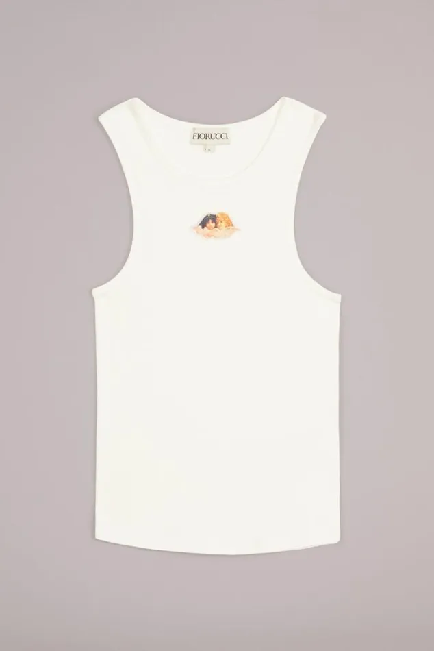 Women Fiorucci Icon Angels Vintage Wash Vest White White Women Fiorucci Icon Angels Vintage Wash Vest White White