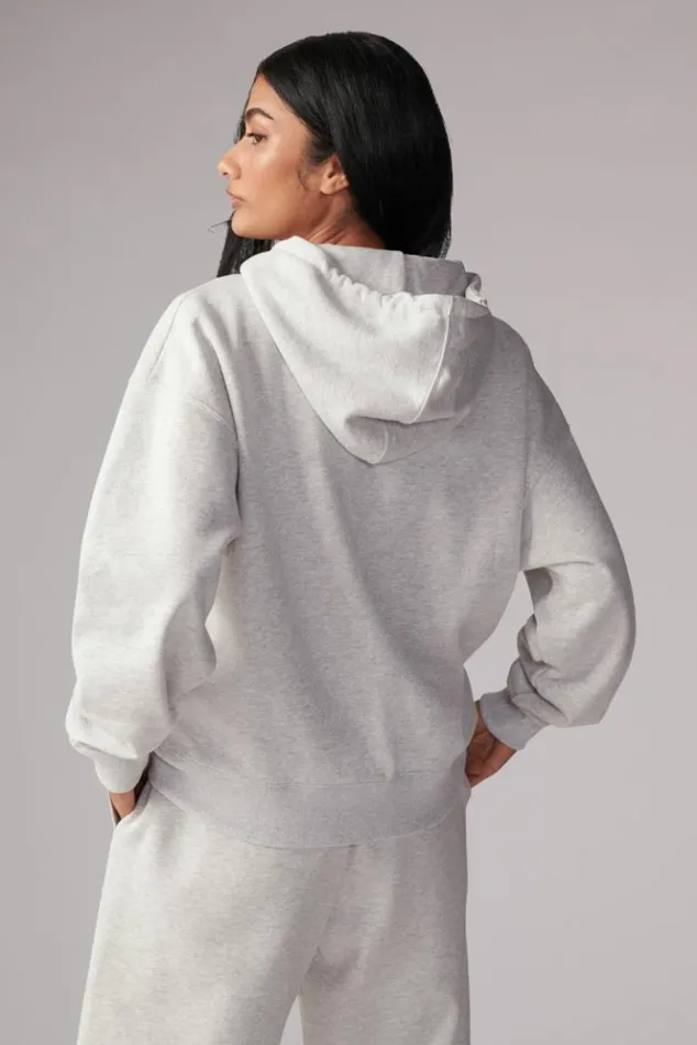 Women Fiorucci Logo ZipUp Hoodie Grey Grey Women Fiorucci Logo ZipUp Hoodie Grey Grey