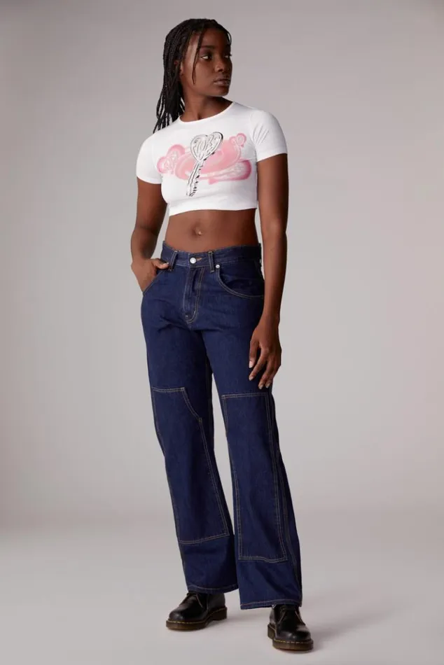 Women Fiorucci Love Is Key Baby TShirt White White