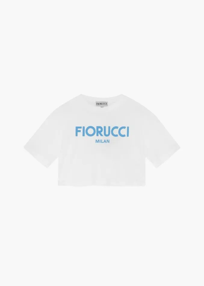 Women Fiorucci Milan Crop TShirt White White Women Fiorucci Milan Crop TShirt White White