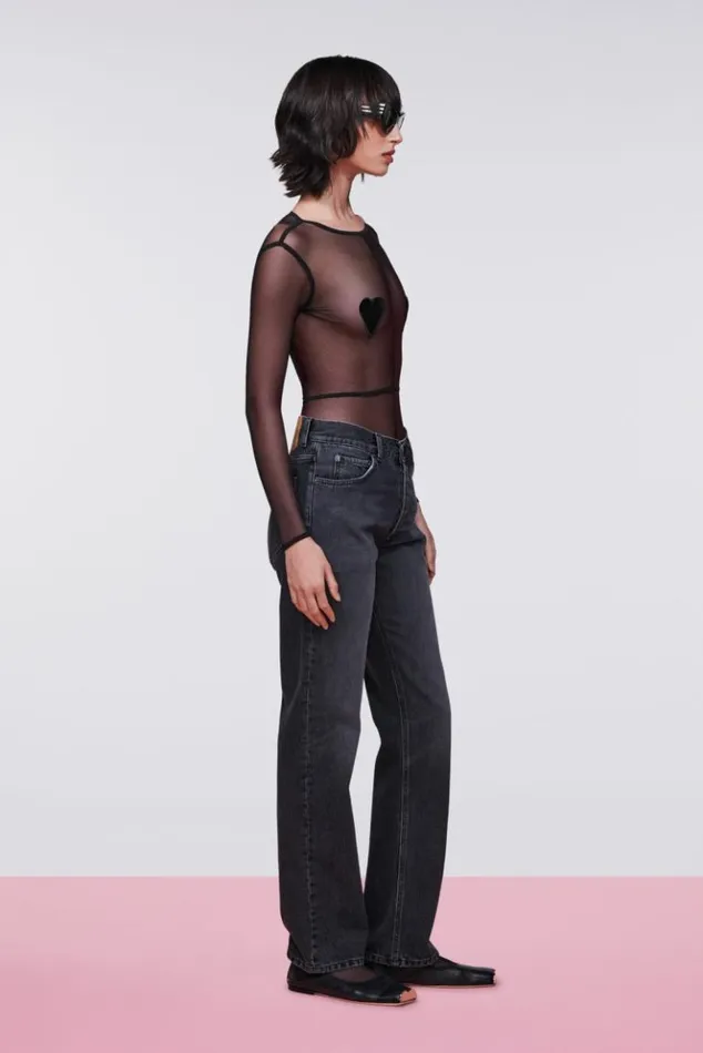 Women Fiorucci Straight Fit Jeans Black Black Women Fiorucci Straight Fit Jeans Black Black