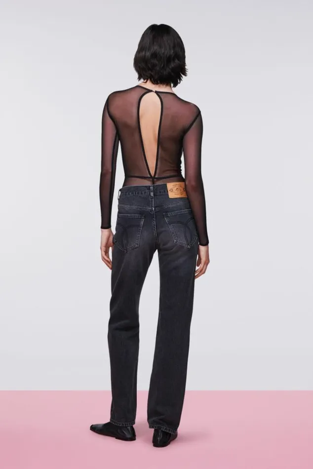 Women Fiorucci Straight Fit Jeans Black Black Women Fiorucci Straight Fit Jeans Black Black