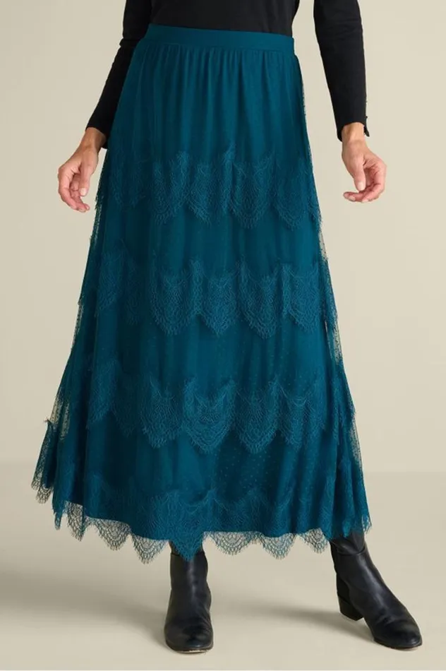 Women Frederica Lace Maxi Skirt Sailor Blue Soft Surroundings Skirts Women Frederica Lace Maxi Skirt Sailor Blue Soft Surroundings Skirts