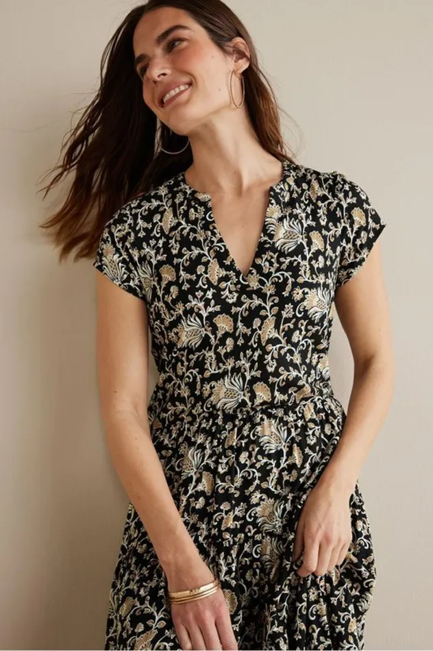 Women Hollis Midi Dress Lisbon Floral Neutral Soft Surroundings Dresses Women Hollis Midi Dress Lisbon Floral Neutral Soft Surroundings Dresses