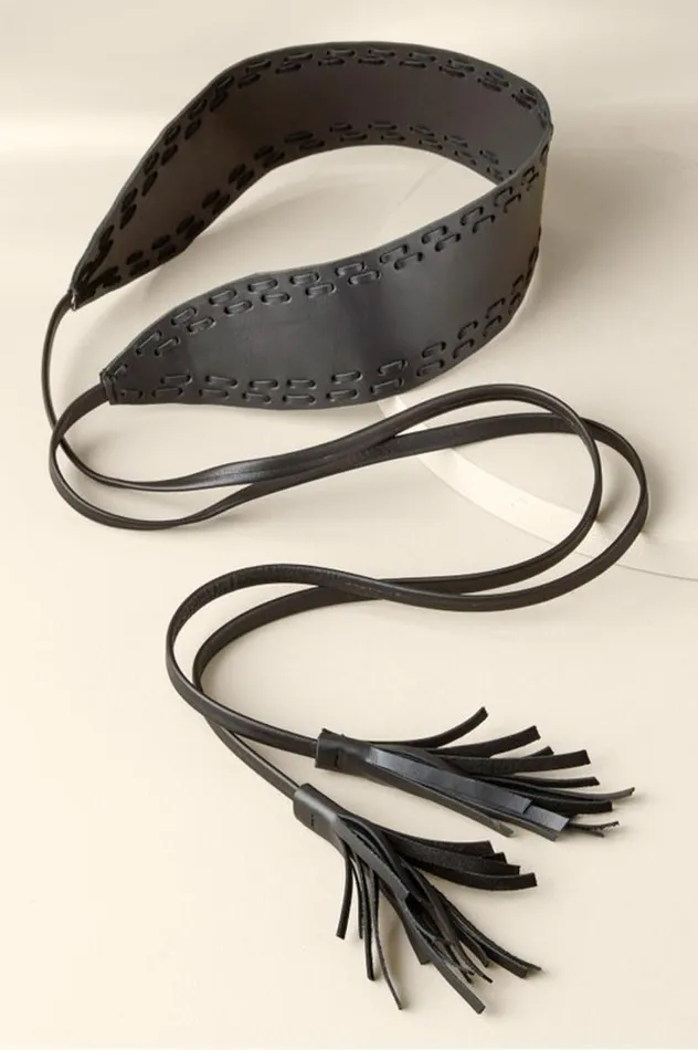 Women Irena Whipstitch Belt Black Soft Surroundings Belts