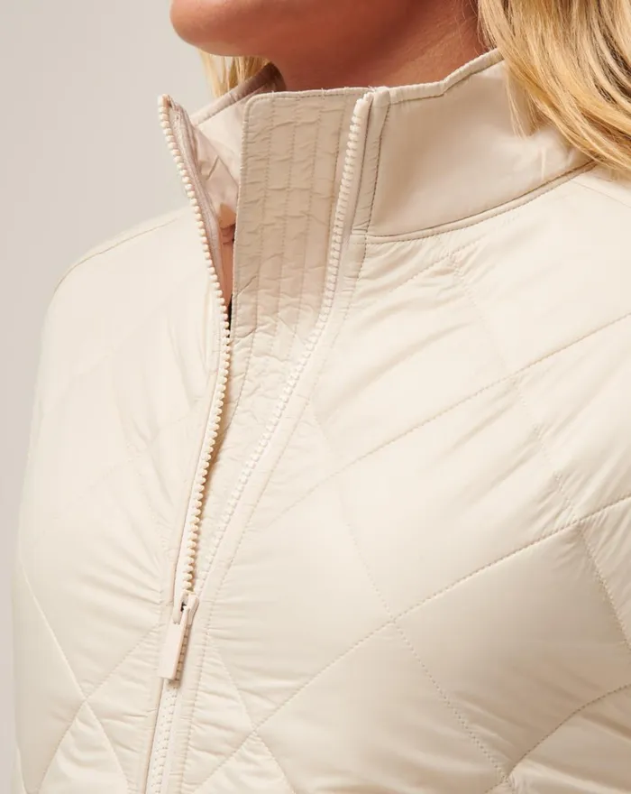 Women Jackets TravisMathew LIGHTS AT NIGHT QUILTED JACKET Pumice Stone