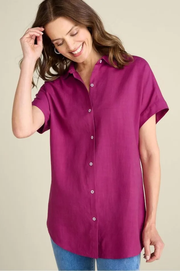 Women Je Veux Tencel Shirt Light Chambray Soft Surroundings Tops Women Je Veux Tencel Shirt Light Chambray Soft Surroundings Tops
