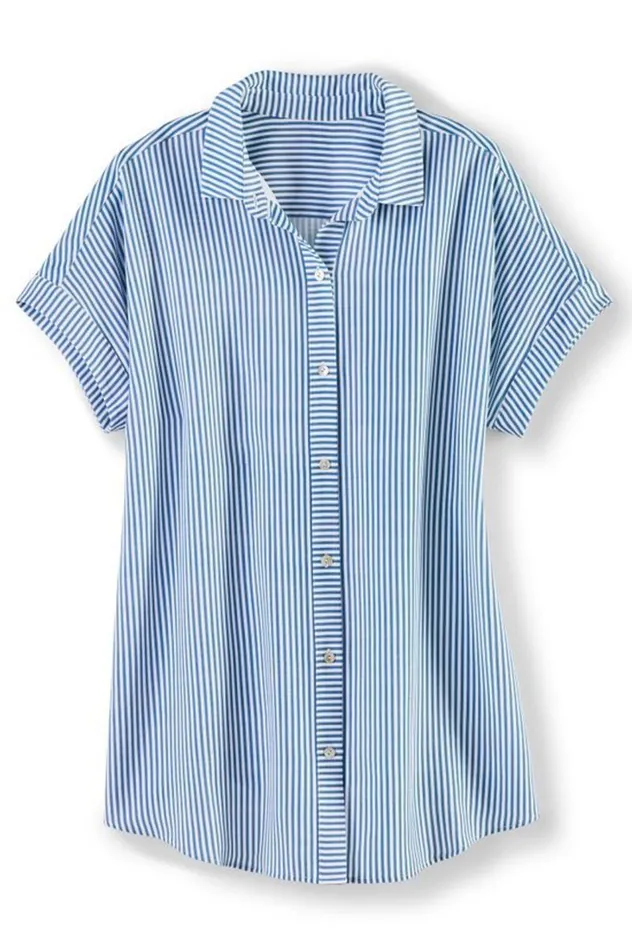 Women Je Veux Tencel Shirt Light Chambray Soft Surroundings Tops Women Je Veux Tencel Shirt Light Chambray Soft Surroundings Tops