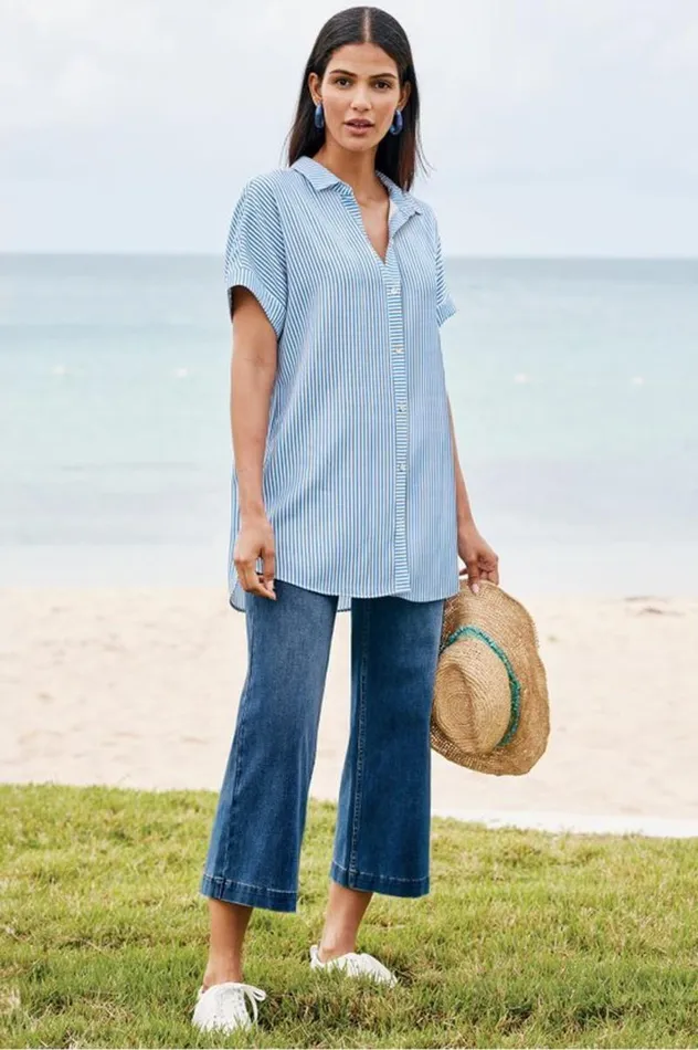 Women Je Veux Tencel Shirt Light Chambray Soft Surroundings Tops Women Je Veux Tencel Shirt Light Chambray Soft Surroundings Tops