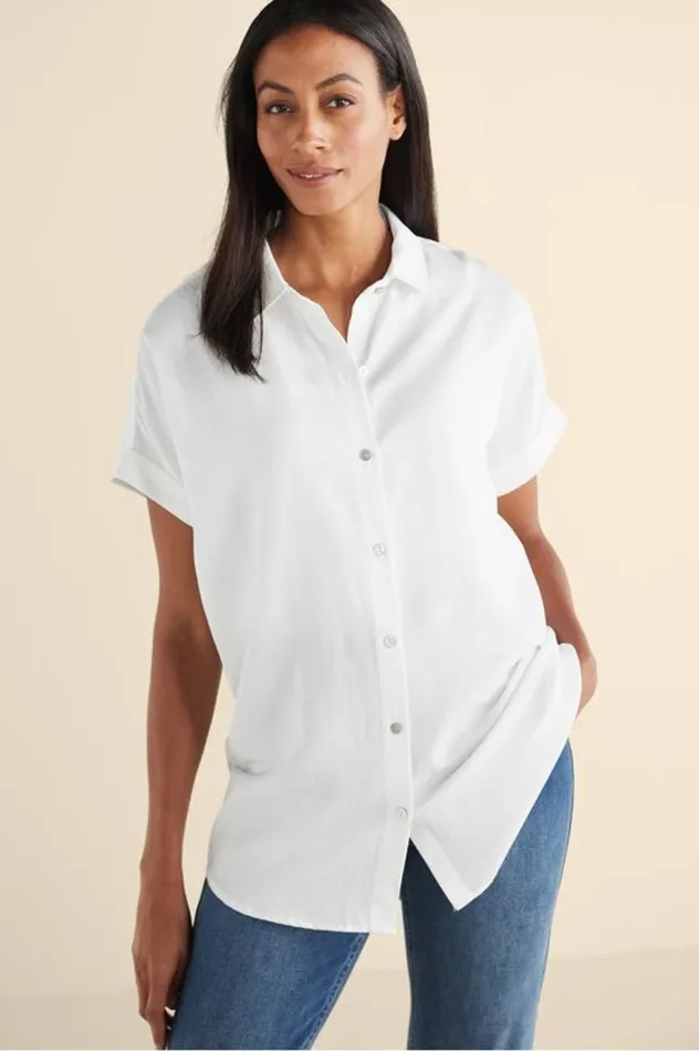 Women Je Veux Tencel Shirt Light Chambray Soft Surroundings Tops Women Je Veux Tencel Shirt Light Chambray Soft Surroundings Tops