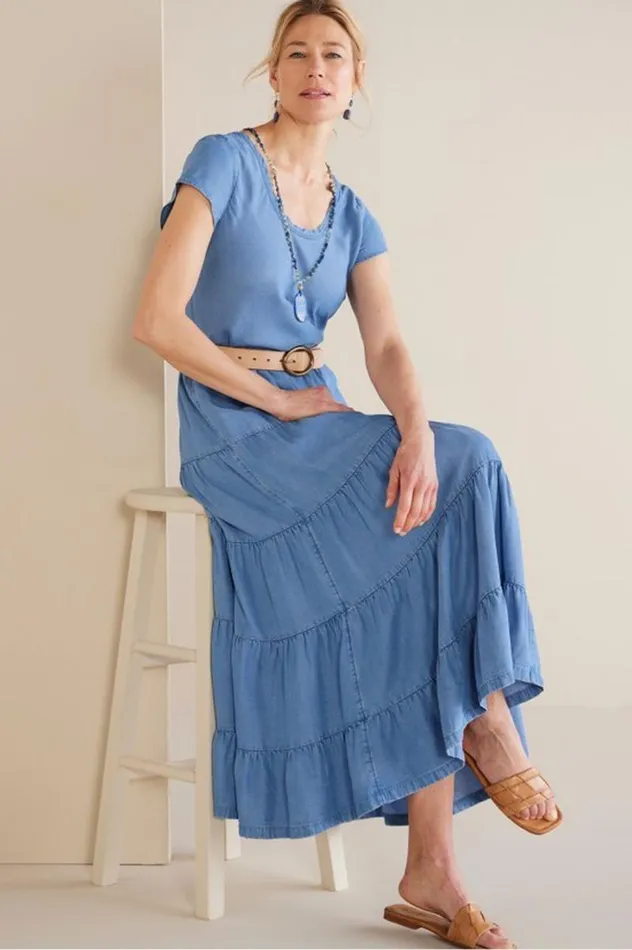 Women Kara Tencel Dress Medium Indigo Soft Surroundings Dresses Women Kara Tencel Dress Medium Indigo Soft Surroundings Dresses