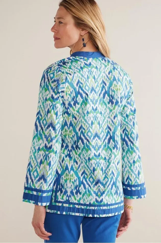 Women Kirti Ikat Tunic Greenteal Ikat Soft Surroundings Tops Women Kirti Ikat Tunic Greenteal Ikat Soft Surroundings Tops