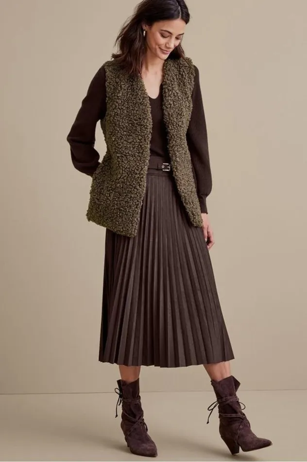 Women Lavina Faux Suede Skirt Dark Brown Soft Surroundings Skirts Women Lavina Faux Suede Skirt Dark Brown Soft Surroundings Skirts
