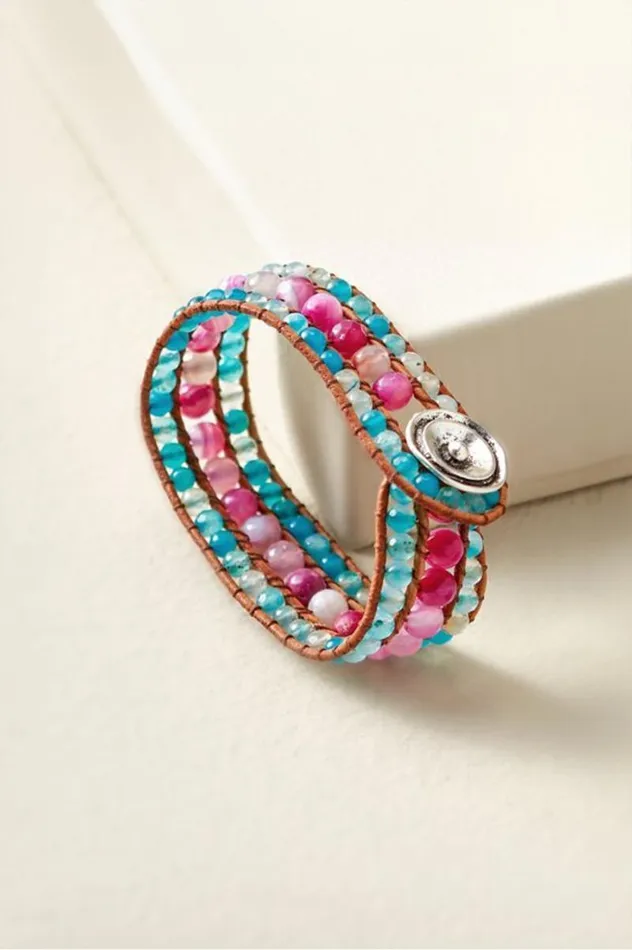 Women Leela Beaded Bracelet Pinkblue Soft Surroundings Jewelry Women Leela Beaded Bracelet Pinkblue Soft Surroundings Jewelry