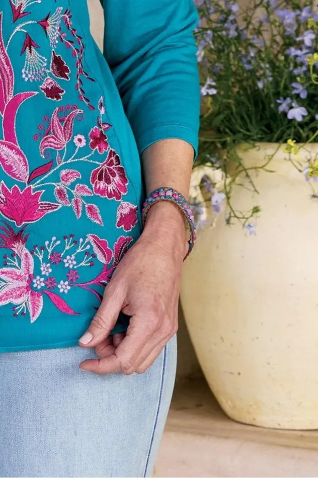 Women Leela Beaded Bracelet Pinkblue Soft Surroundings Jewelry Women Leela Beaded Bracelet Pinkblue Soft Surroundings Jewelry