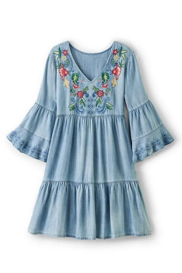 Women Lina Short Dress Light Chambray Soft Surroundings Dresses Women Lina Short Dress Light Chambray Soft Surroundings Dresses