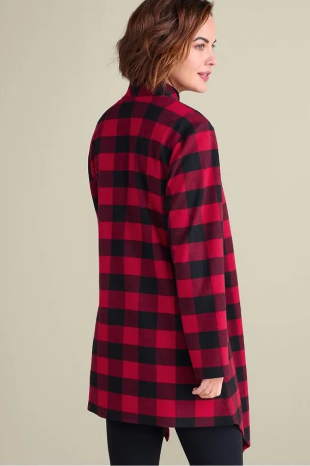 Women Mad About Plaid Topper Rio Red Buffalo Check Soft Surroundings Toppers Women Mad About Plaid Topper Rio Red Buffalo Check Soft Surroundings Toppers