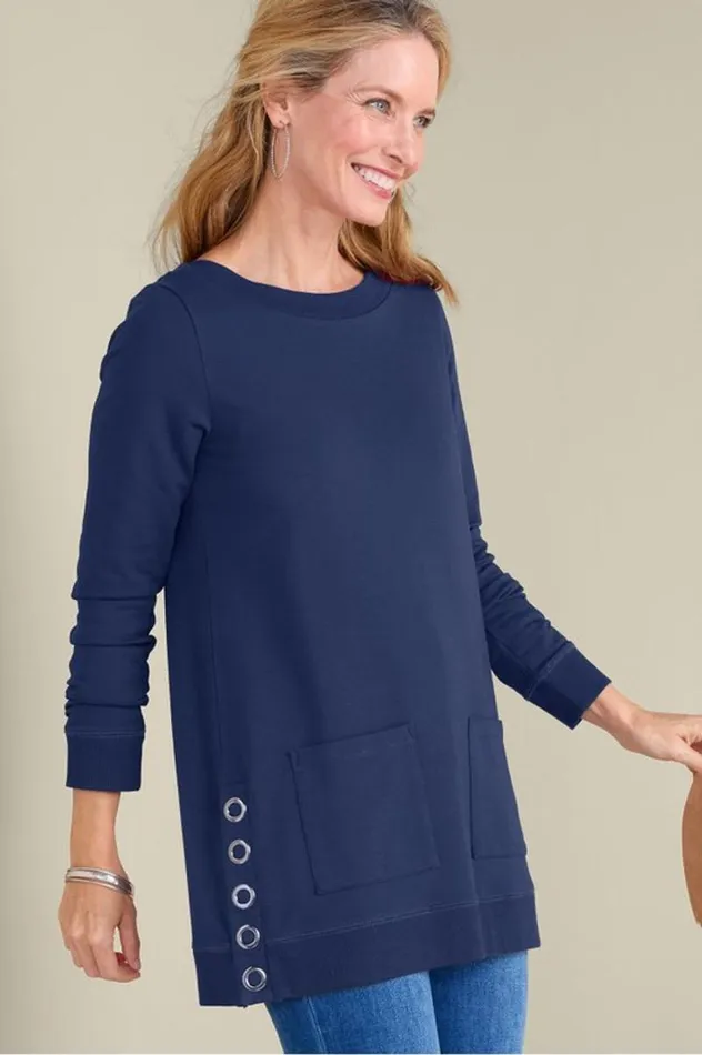 Women Make It Snappy Pullover Cabernet Soft Surroundings Tops Women Make It Snappy Pullover Cabernet Soft Surroundings Tops