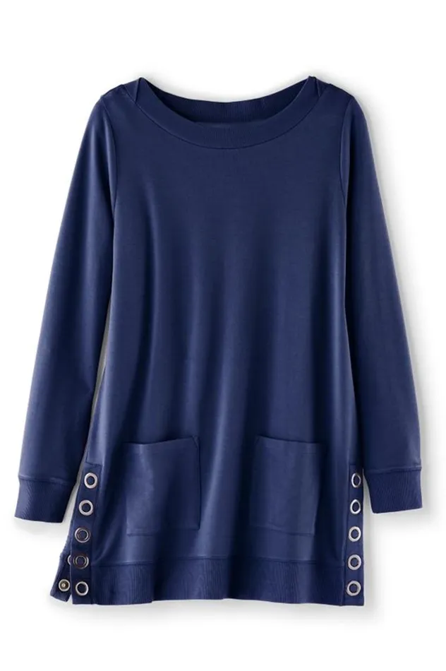 Women Make It Snappy Pullover Cabernet Soft Surroundings Tops Women Make It Snappy Pullover Cabernet Soft Surroundings Tops