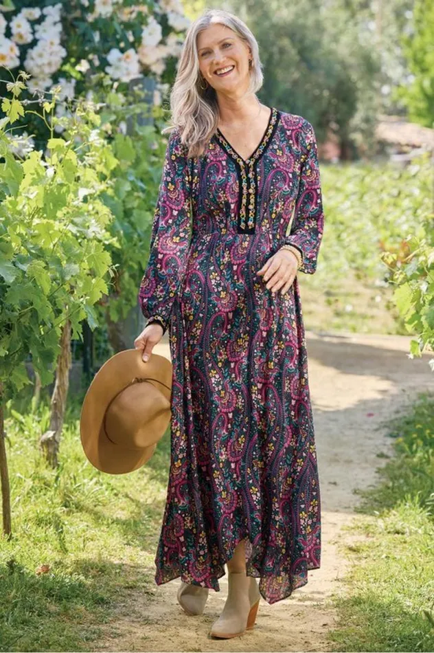 Women Meena Maxi Dress Paisley Garden Multi Soft Surroundings Dresses Women Meena Maxi Dress Paisley Garden Multi Soft Surroundings Dresses