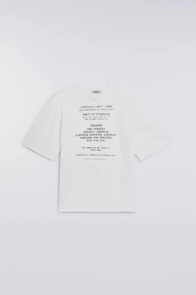 WomenMen Fiorucci Invitation Graphic TShirt White White