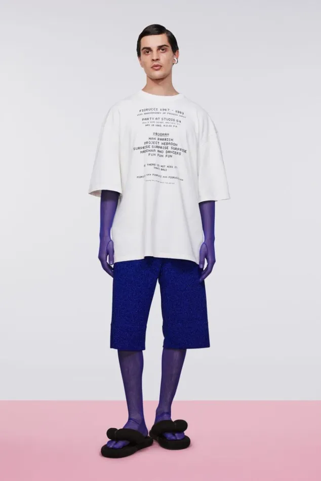 WomenMen Fiorucci Invitation Graphic TShirt White White WomenMen Fiorucci Invitation Graphic TShirt White White