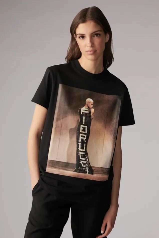WomenMen Fiorucci Unisex Tile Graphic TShirt Black Black WomenMen Fiorucci Unisex Tile Graphic TShirt Black Black