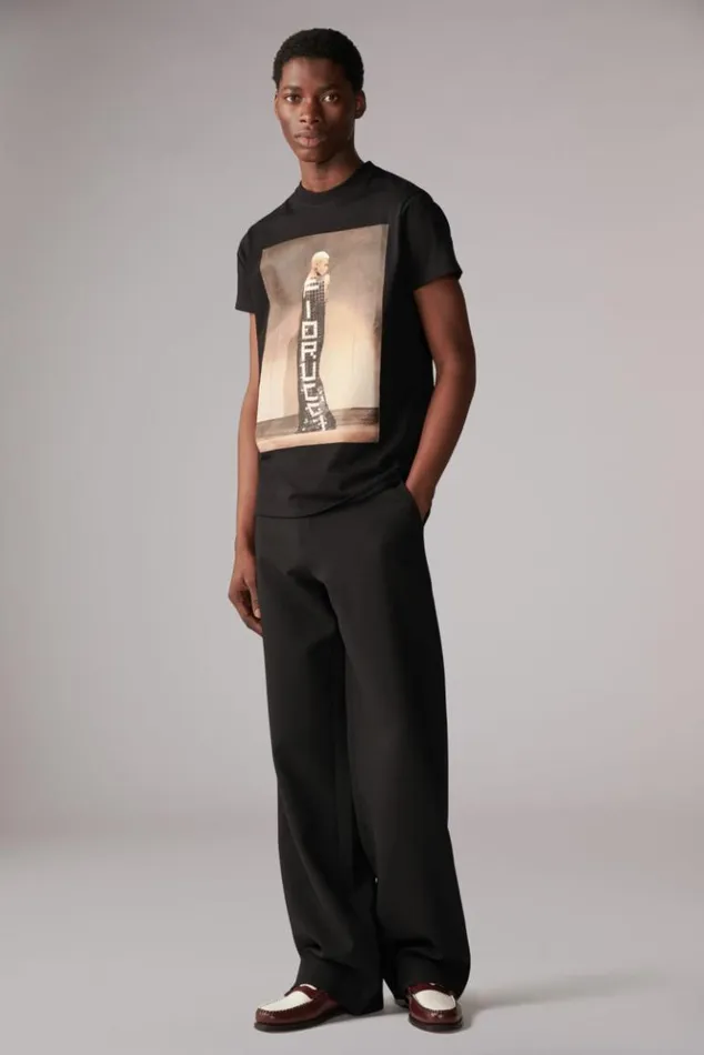 WomenMen Fiorucci Unisex Tile Graphic TShirt Black Black WomenMen Fiorucci Unisex Tile Graphic TShirt Black Black