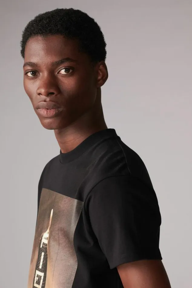 WomenMen Fiorucci Unisex Tile Graphic TShirt Black Black WomenMen Fiorucci Unisex Tile Graphic TShirt Black Black